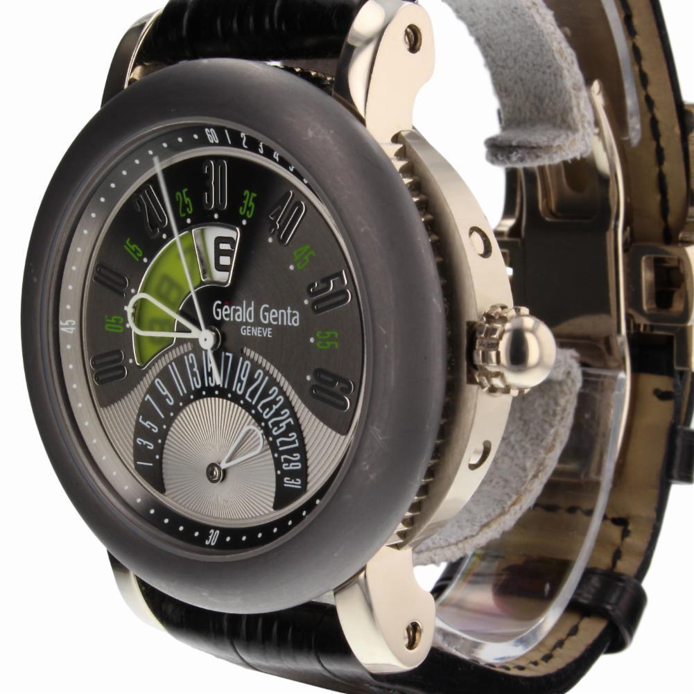 Contemporary Gerald Genta Arena Bi-Retro BSP.Y.66, Grey Dial, Certified and Warranty