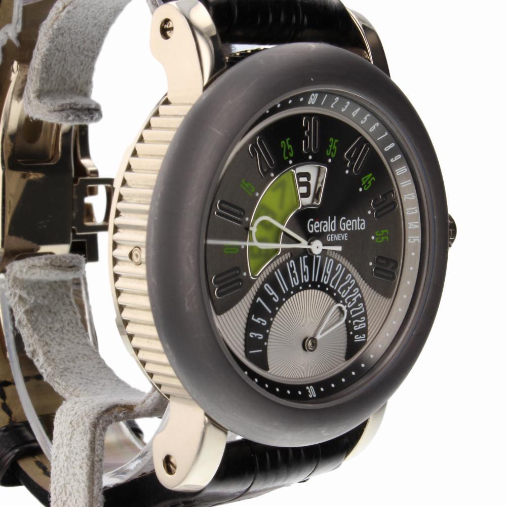 Contemporary Gerald Genta Arena Bi-Retro BSP.Y.66, Grey Dial, Certified and Warranty