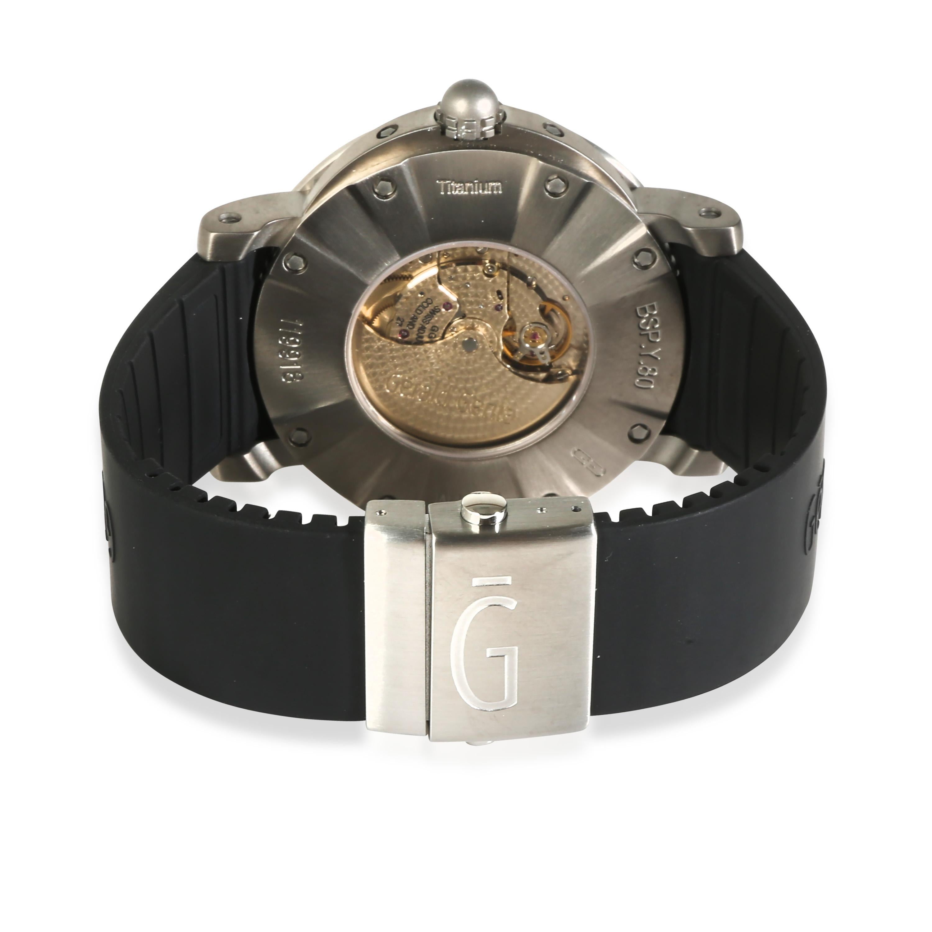 Gerald Genta Arena Bi-Retro Sport BSP.Y.80.263.CA.BD Men's Watch in  Titanium

SKU: 095842

PRIMARY DETAILS
Brand: Gerald Genta
Model: Arena Bi-Retro Sport
Country of Origin: Switzerland
Movement Type: Mechanical: Automatic/Kinetic
Year of