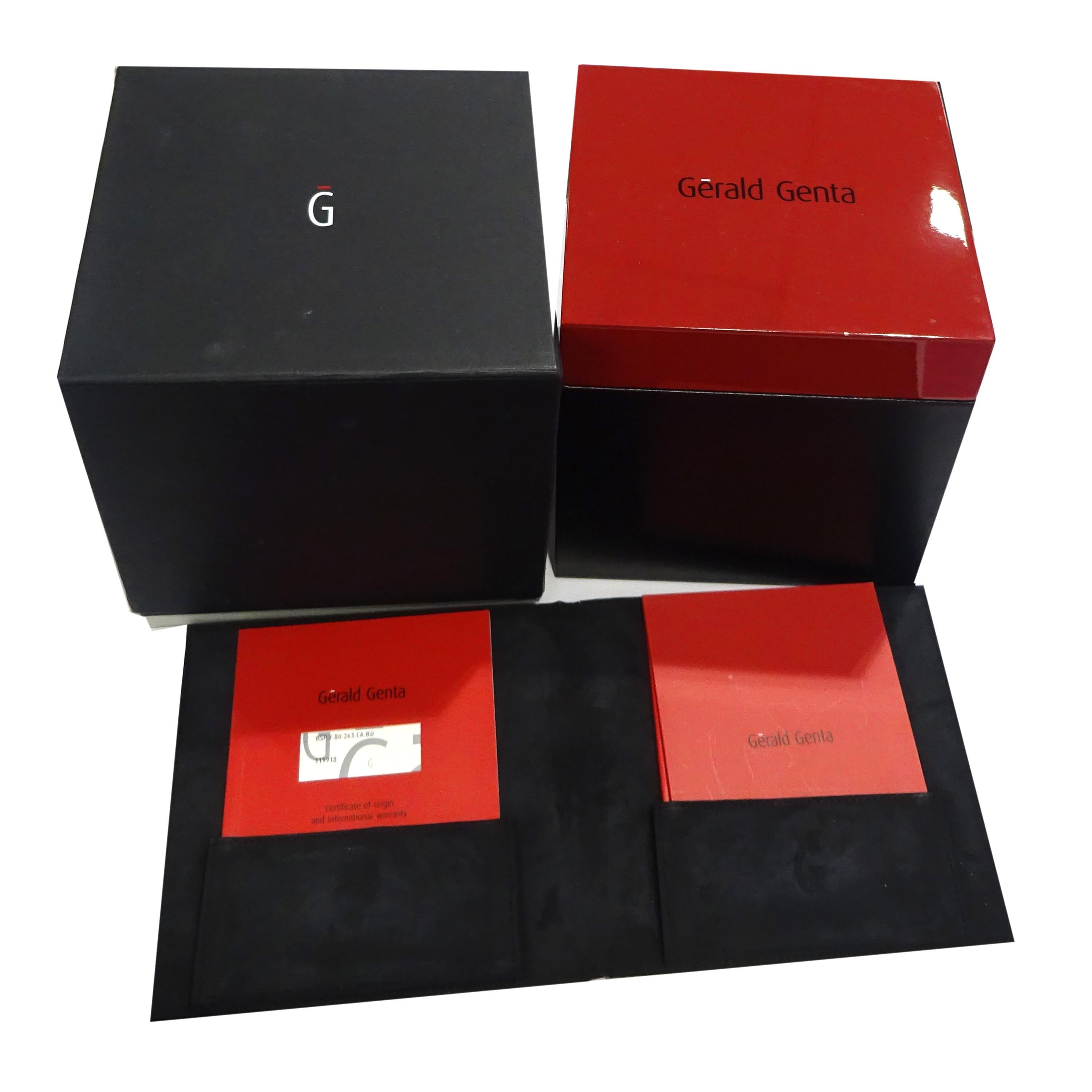 Gerald Genta Arena Bi-Retro Sport BSP.Y.80.263.CA.BD Men's Watch in  Titanium For Sale 2