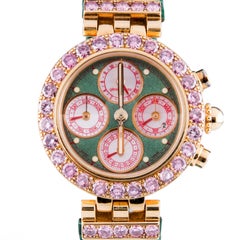 Gerald Genta Custom Watch with Exquisite 5 Carat Pink Diamond and 18K Gold Bezel