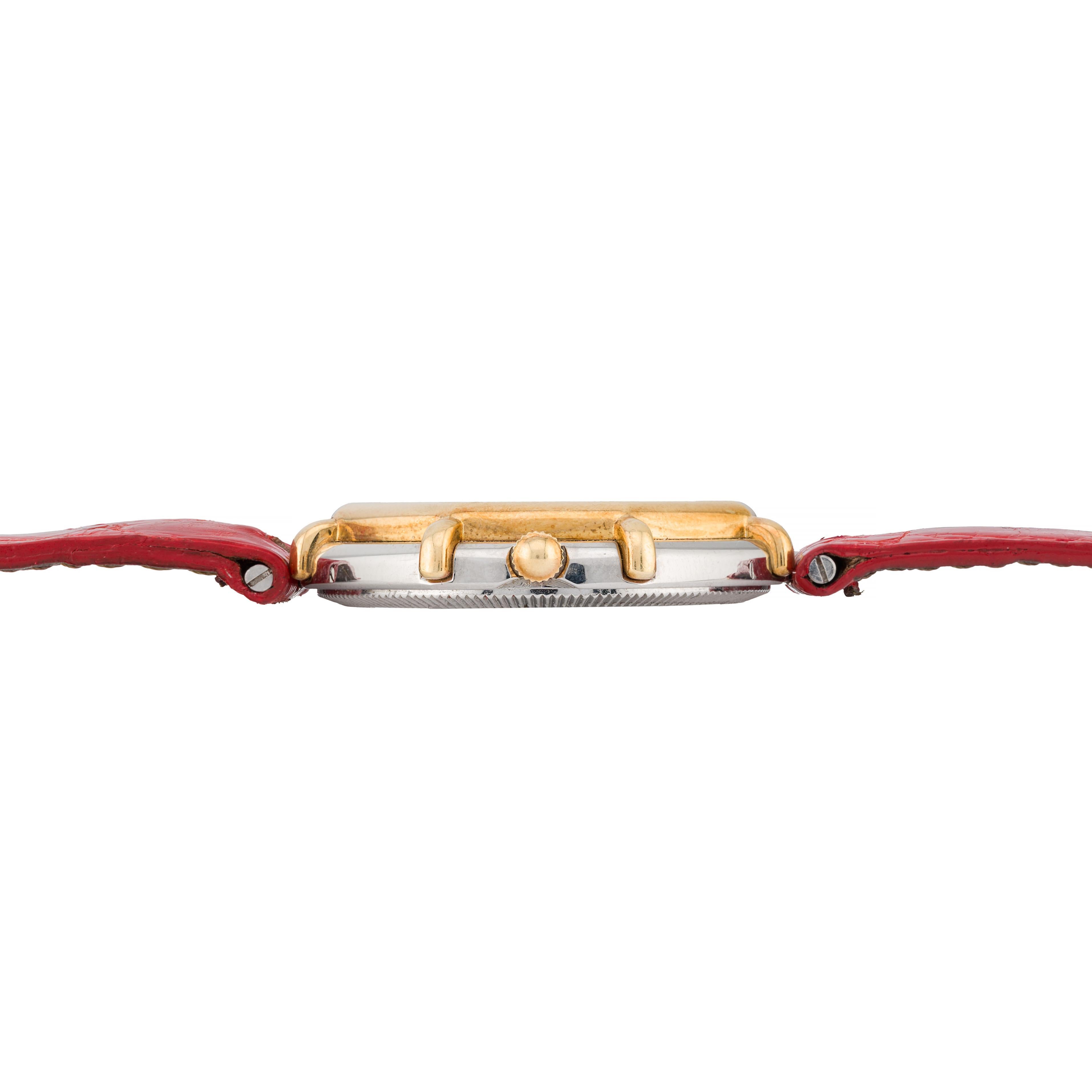 Women's or Men's Gerald Genta for Disney Scrooge McDuck 18K Gold & Stainless Steel Wrist Watch