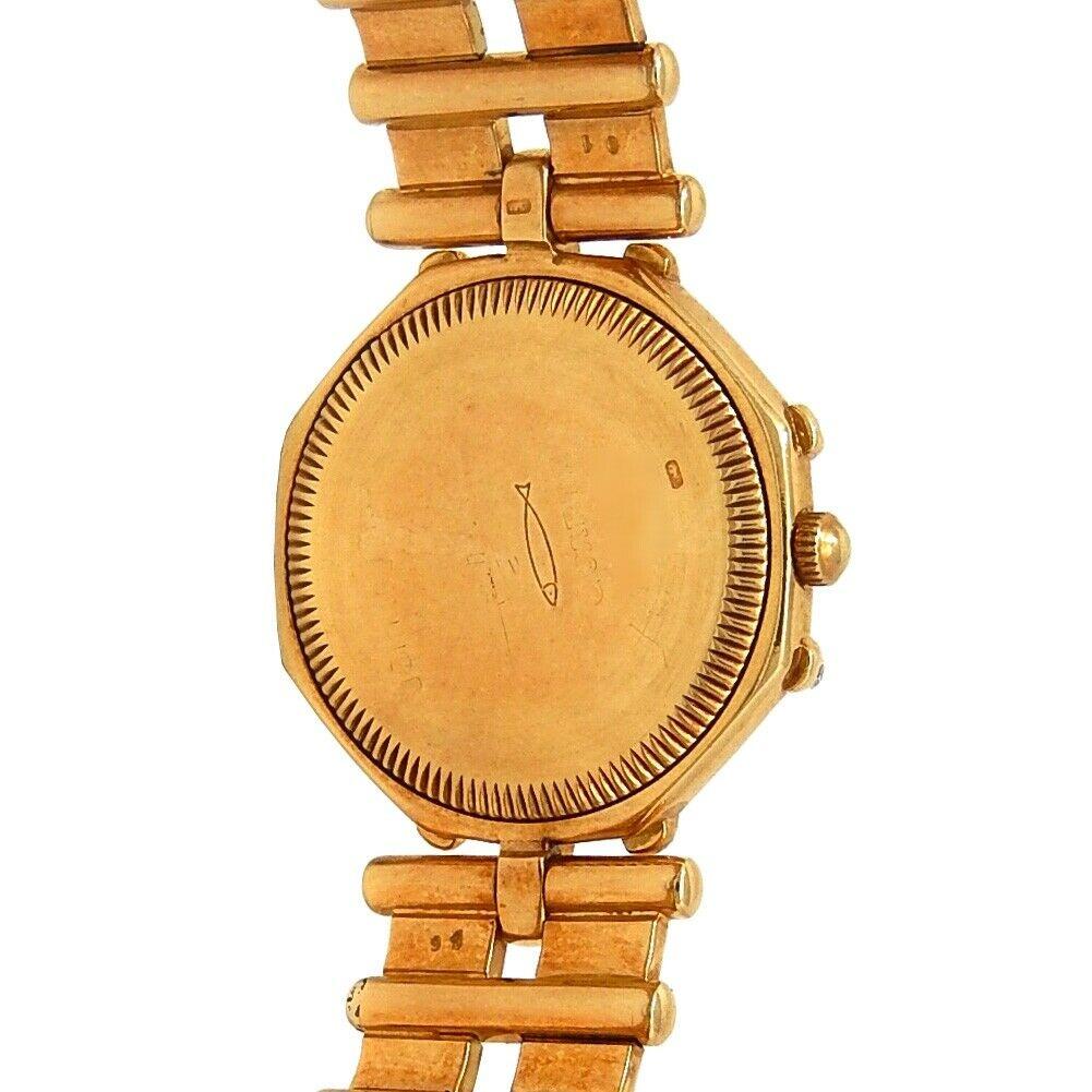 Gerald Genta Octagonal 18 Karat Yellow Gold with Diamonds Watch Quartz G.2460.7 For Sale 1