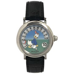 Retro Gerald Genta Retrograde Fantasy Donald Duck Automatic Jump Hour Wristwatch