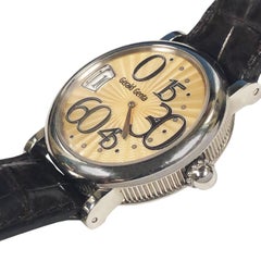 Gerald Genta Retrograde Minutes Jump Hour Automatic Automatic Wristwatch