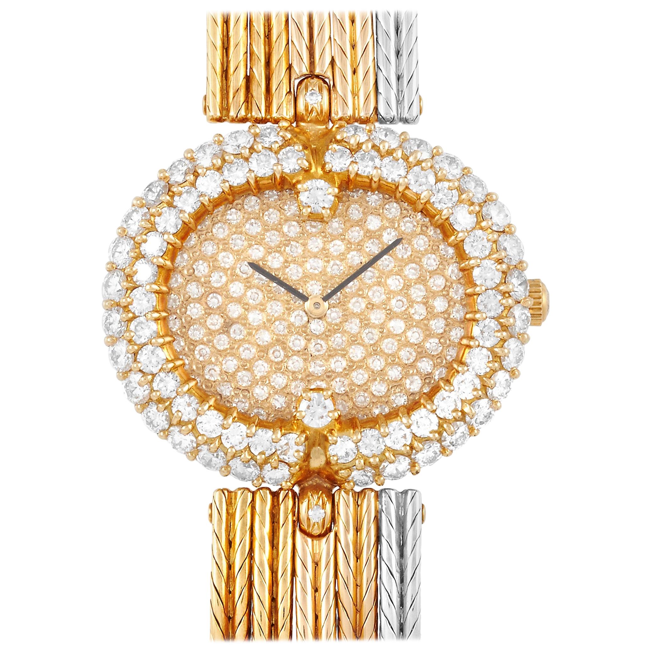 Gerald Genta Royama 18 Karat Yellow and White Gold Diamond Watch 21069