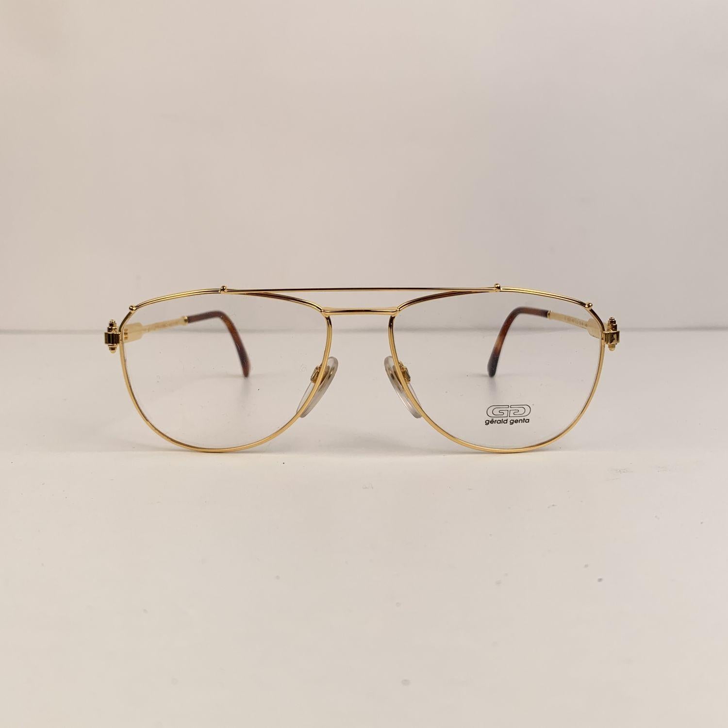 Gerald Genta Vintage Eyeglasses Gold and Gold Plated 03 AU 59-17 145mm 1