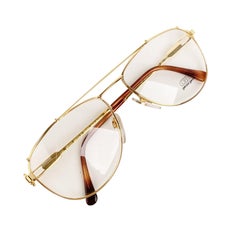 Gerald Genta Vintage Eyeglasses Gold and Gold Plated 03 AU 59-17 145mm