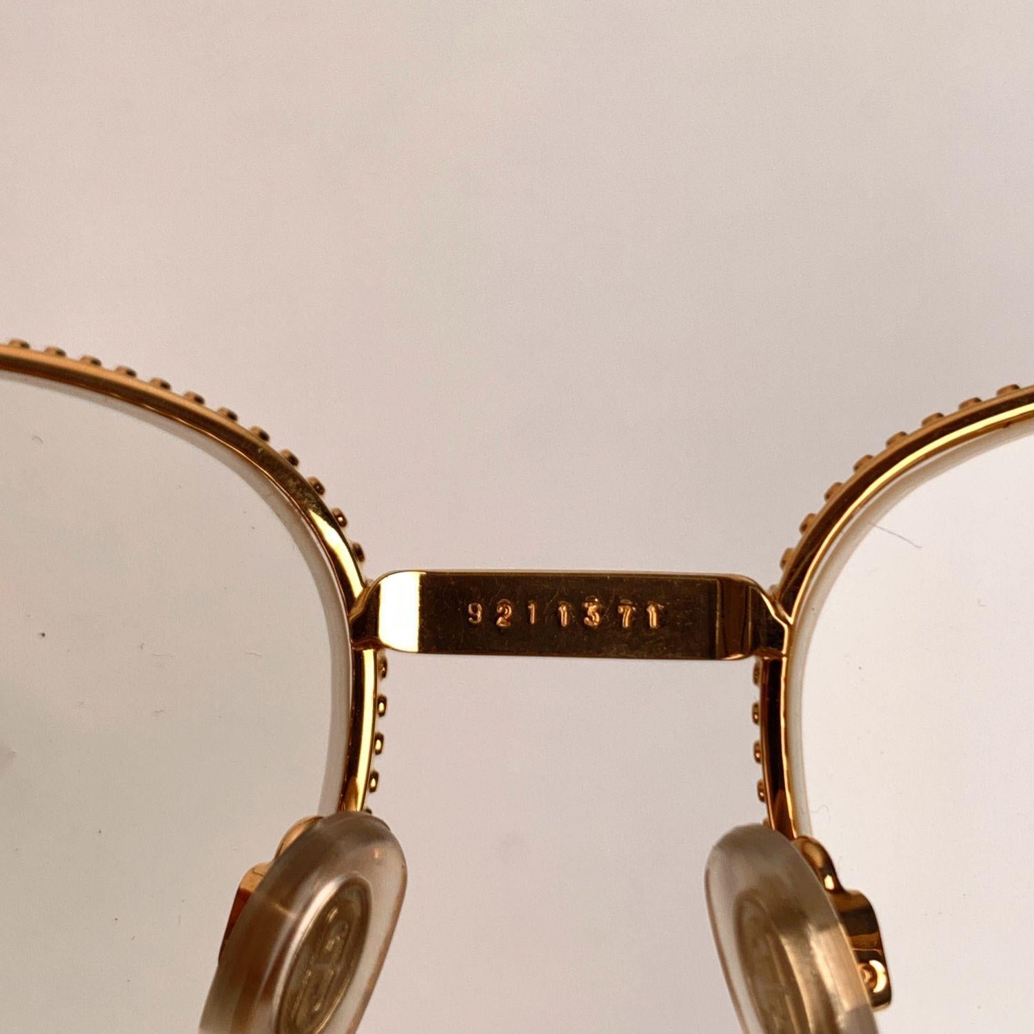 Gerald Genta Vintage Eyeglasses Gold Plated Gefica 03 Frame 140 mm In New Condition In Rome, Rome