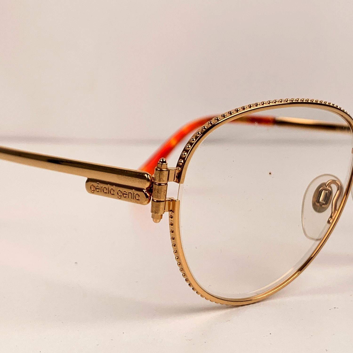 Gerald Genta Vintage Eyeglasses Gold Plated Gefica 03 Frame 140 mm 1