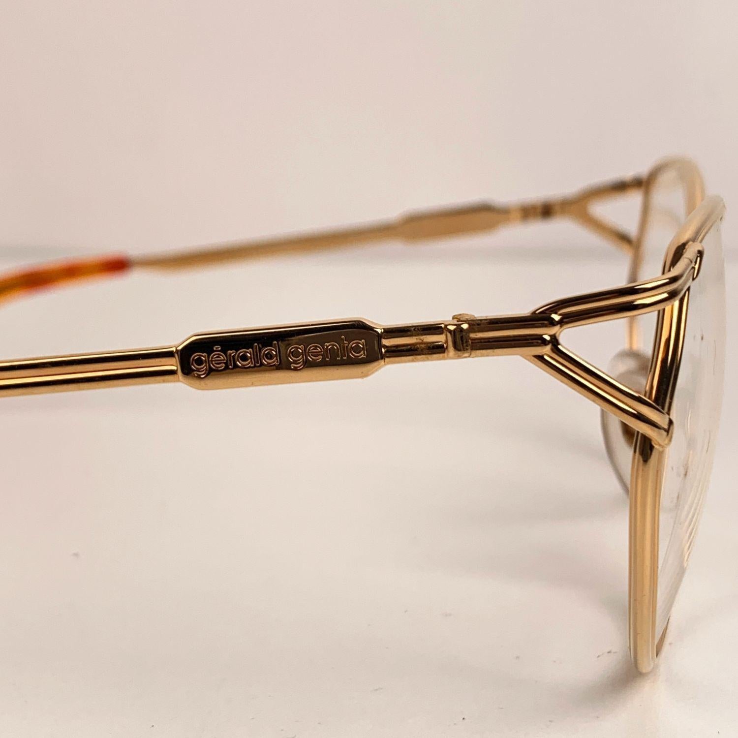 Gerald Genta Vintage Eyeglasses Gold Plated New Classic 05 130 mm In Good Condition In Rome, Rome