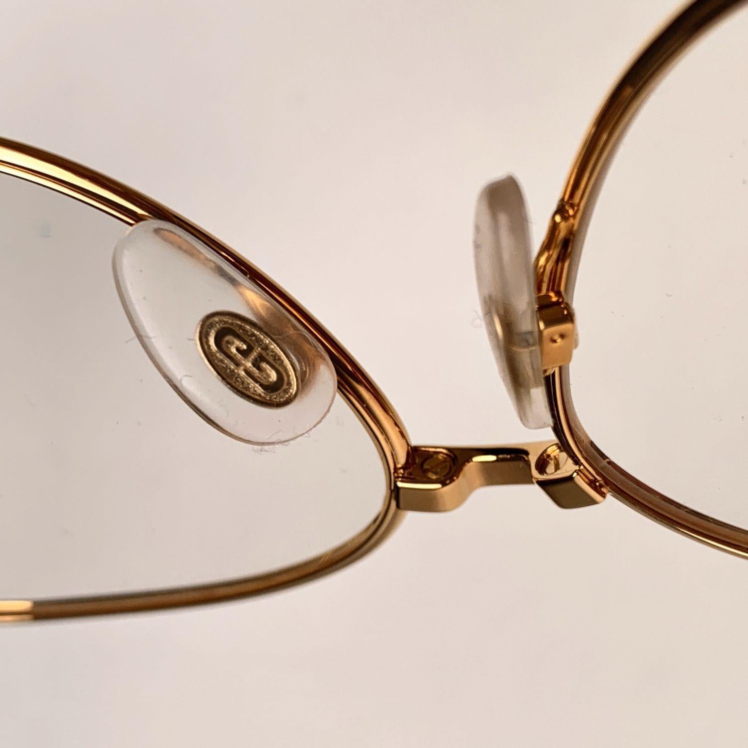 Women's Gerald Genta Vintage Eyeglasses Gold Plated New Classic 05 130 mm