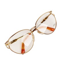 Gerald Genta Vintage Eyeglasses Gold Plated New Classic 05 130 mm
