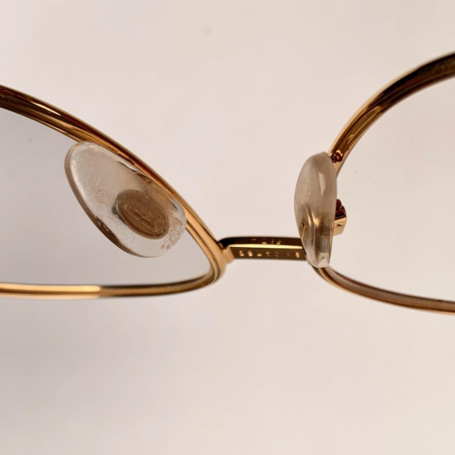 Gerald Genta Vintage Eyeglasses Gold Plated New Classic 06 140 mm In New Condition In Rome, Rome
