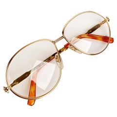 Gerald Genta Vintage Eyeglasses Gold Plated New Classic 06 140 mm