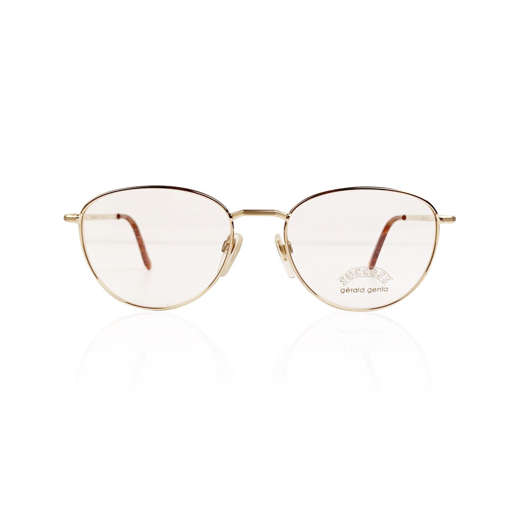 Gold plated'eyeglasses by Gerald Genta by Orama, from the early 1990s. Model: Success 02 - OR - 135 - 9301932 - CE93. Beautiful gold frame. Hand Made in Italy. Details MATERIAL: Gold Plated COLOR: Gold MODEL: Success 02 GENDER: Adult Unisex SIZE: