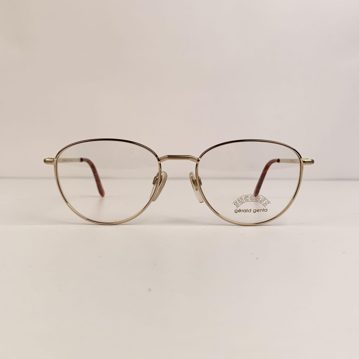 Gerald Genta Vintage Eyeglasses Gold Plated Success 02 135 mm In Good Condition In Rome, Rome