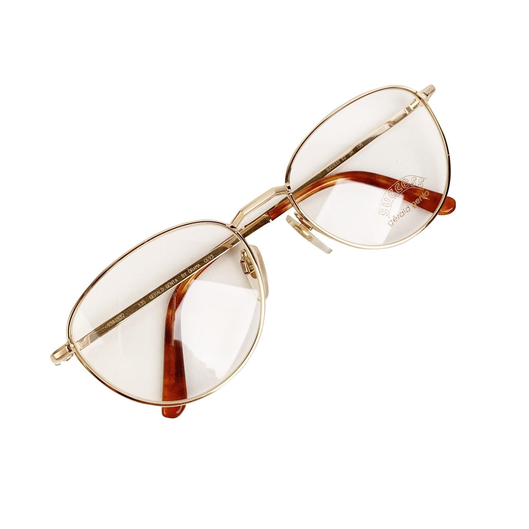 Gerald Genta Vintage Eyeglasses Gold Plated Success 02 135 mm