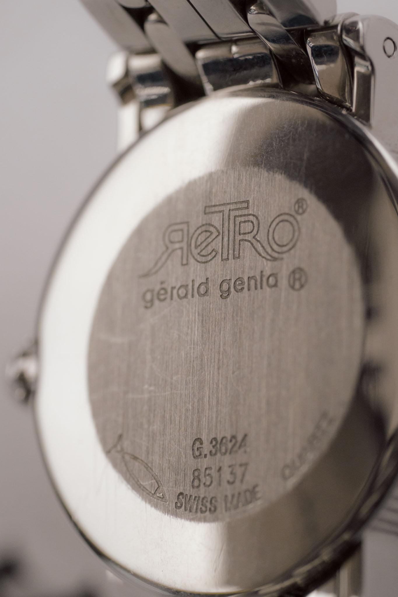 Gerald Genta	Retro G.3624 Pink Mother of Pearl Diamond Jump Hour 1990er Jahre im Angebot 7