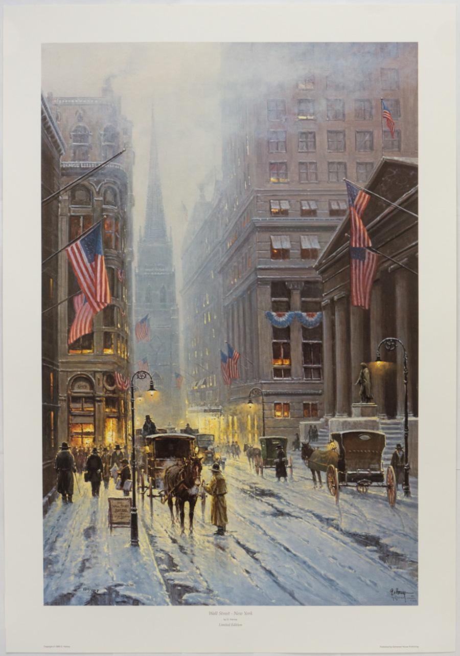 Gerald Harvey Jones Animal Print - Wall Street - New York