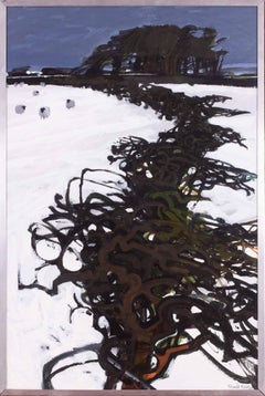 Schafe im Winter, Acrylgemälde des britischen Künstlers Gerald Rose aus dem Jahr 1969