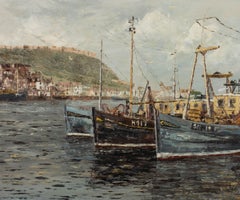 Gerald Hodgson (b.1942) - 1982 Oil, Scarborough Harbour