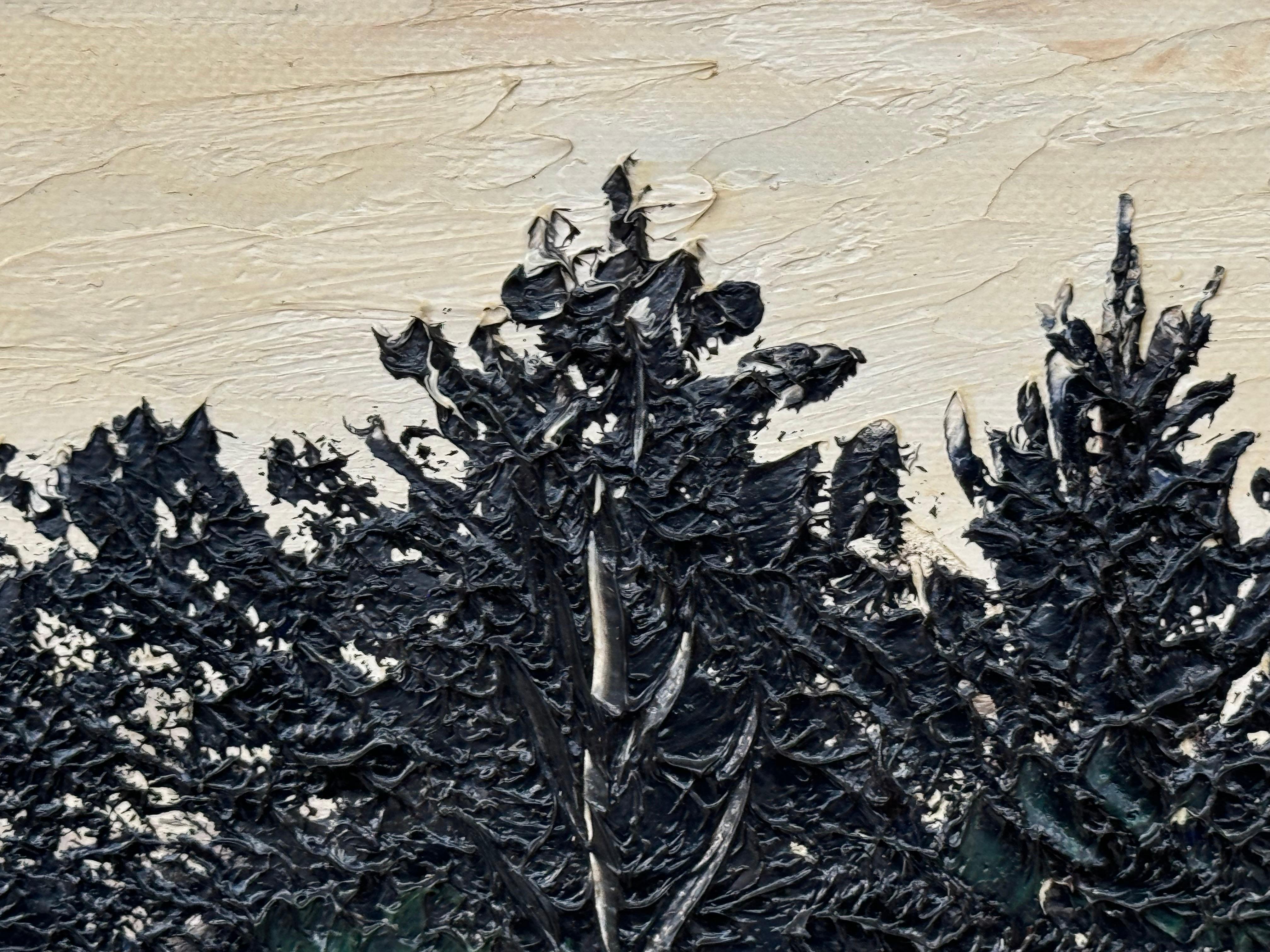 Loch Garten nelle Highlands scozzesi Impasto d'epoca dipinto da un artista britannico in vendita 9