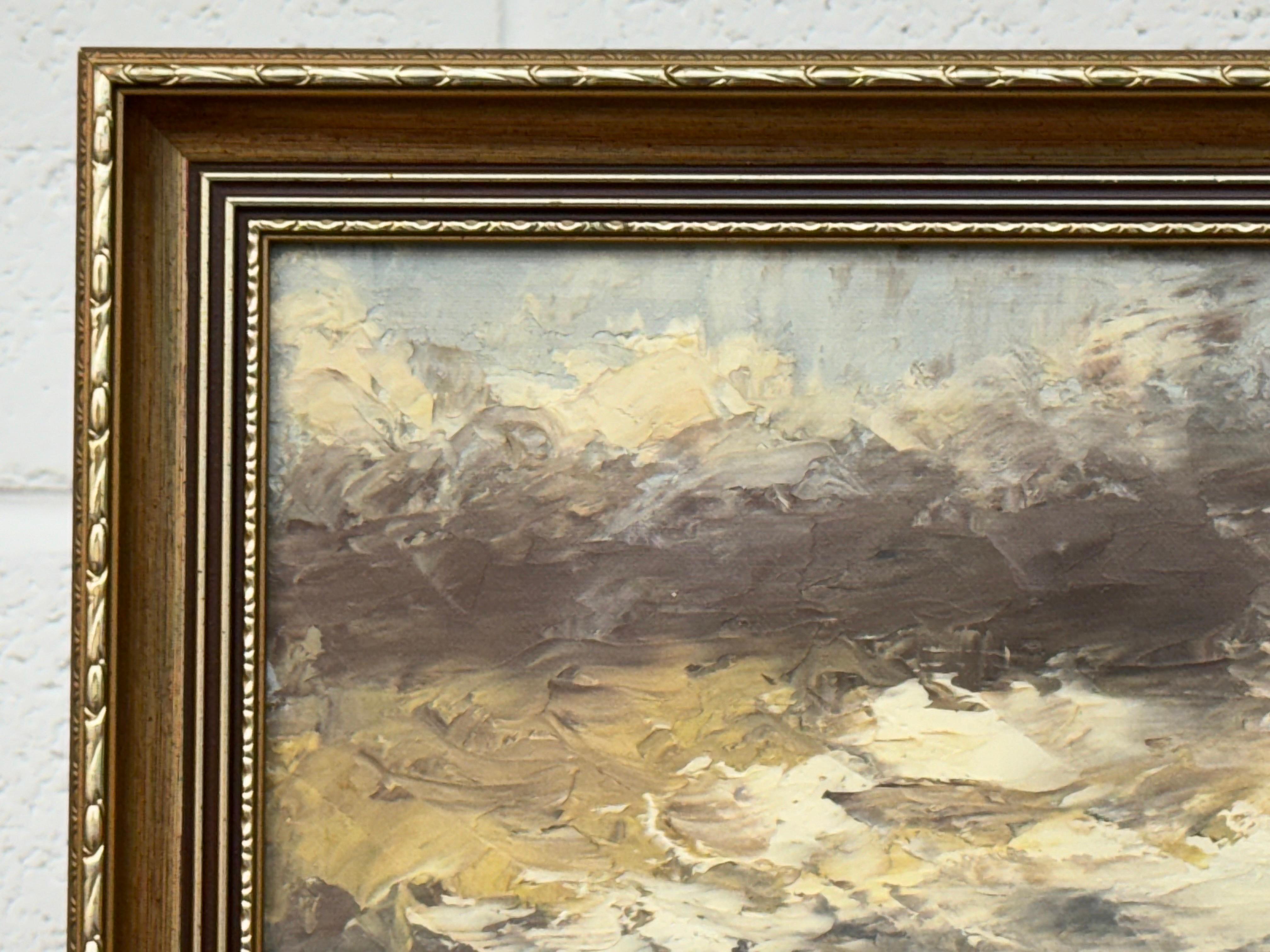 Loch Garten nelle Highlands scozzesi Impasto d'epoca dipinto da un artista britannico in vendita 5
