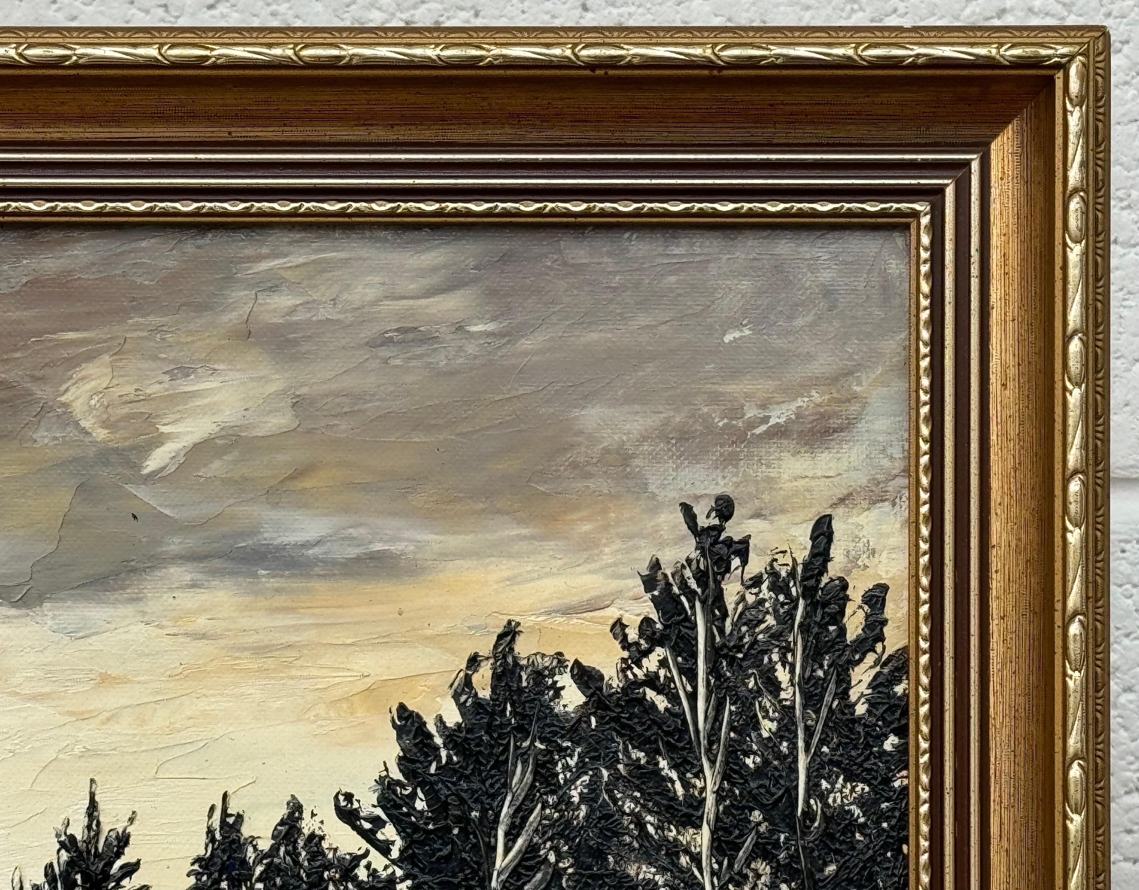 Loch Garten nelle Highlands scozzesi Impasto d'epoca dipinto da un artista britannico in vendita 6
