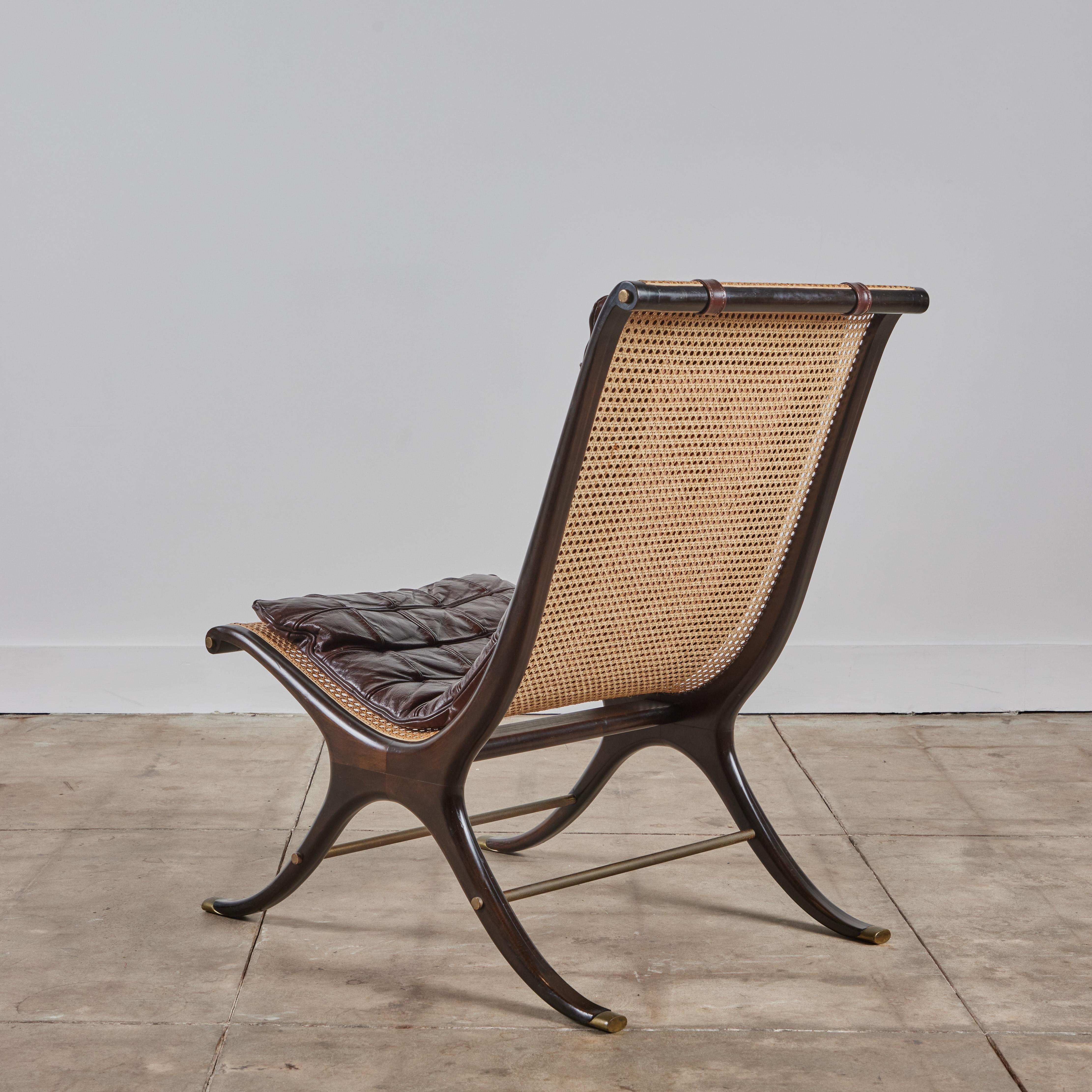 20th Century Gerald Jerome Caned Lounge Chair for Heritage