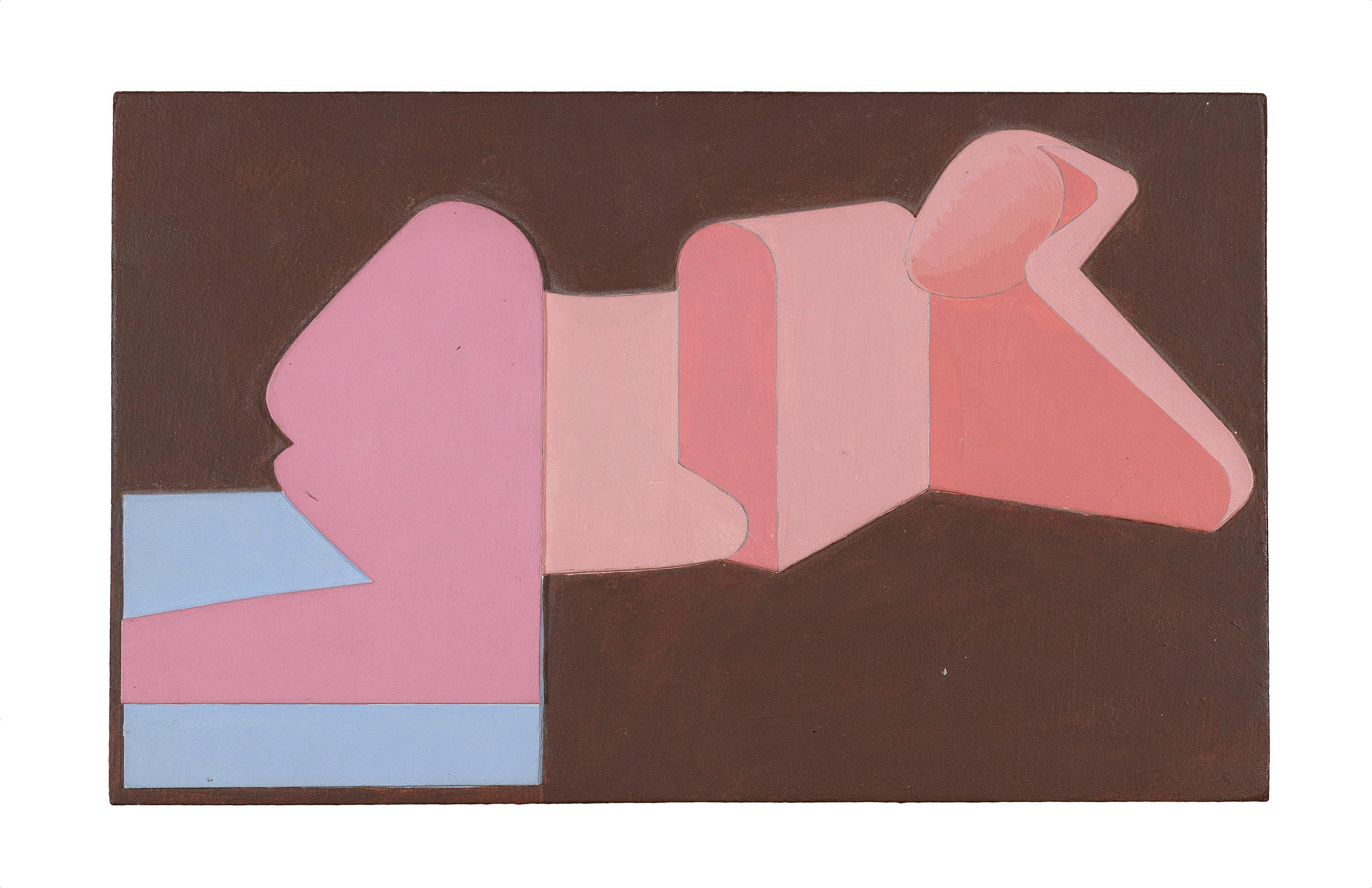 Acrylic on cardboard and plywood, 1974. 
(Knight 309). Ex. coll. Douglas Hall (the first Keeper of the Scottish National Gallery of Modern Art from 1961-86) 
(1926-2019).