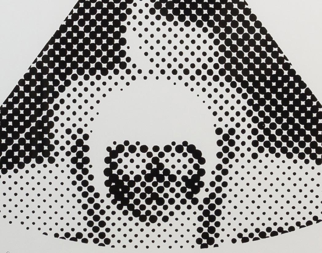 Pendulum, 1968 - Abstract Graphic Blue, White and Red Screenprint, 20th Century For Sale 2