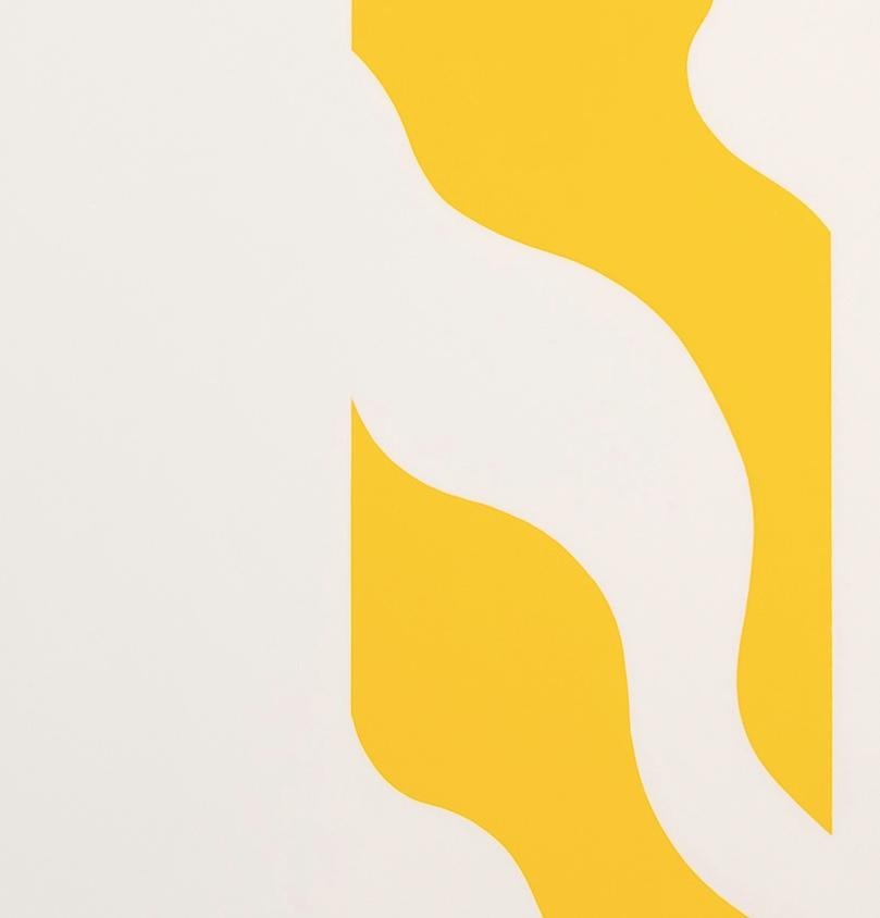 Plunger, 1968 - Minimalist White Abstract Graphic 20th Century Screenprint For Sale 1