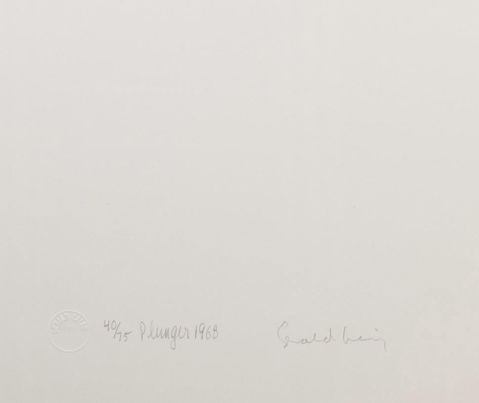 Plunger, 1968 - Minimalist White Abstract Graphic 20th Century Screenprint For Sale 4