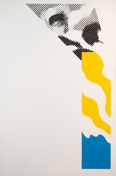 Plunger, 1968 - Minimalist White Abstract Graphic 20th Century Screenprint