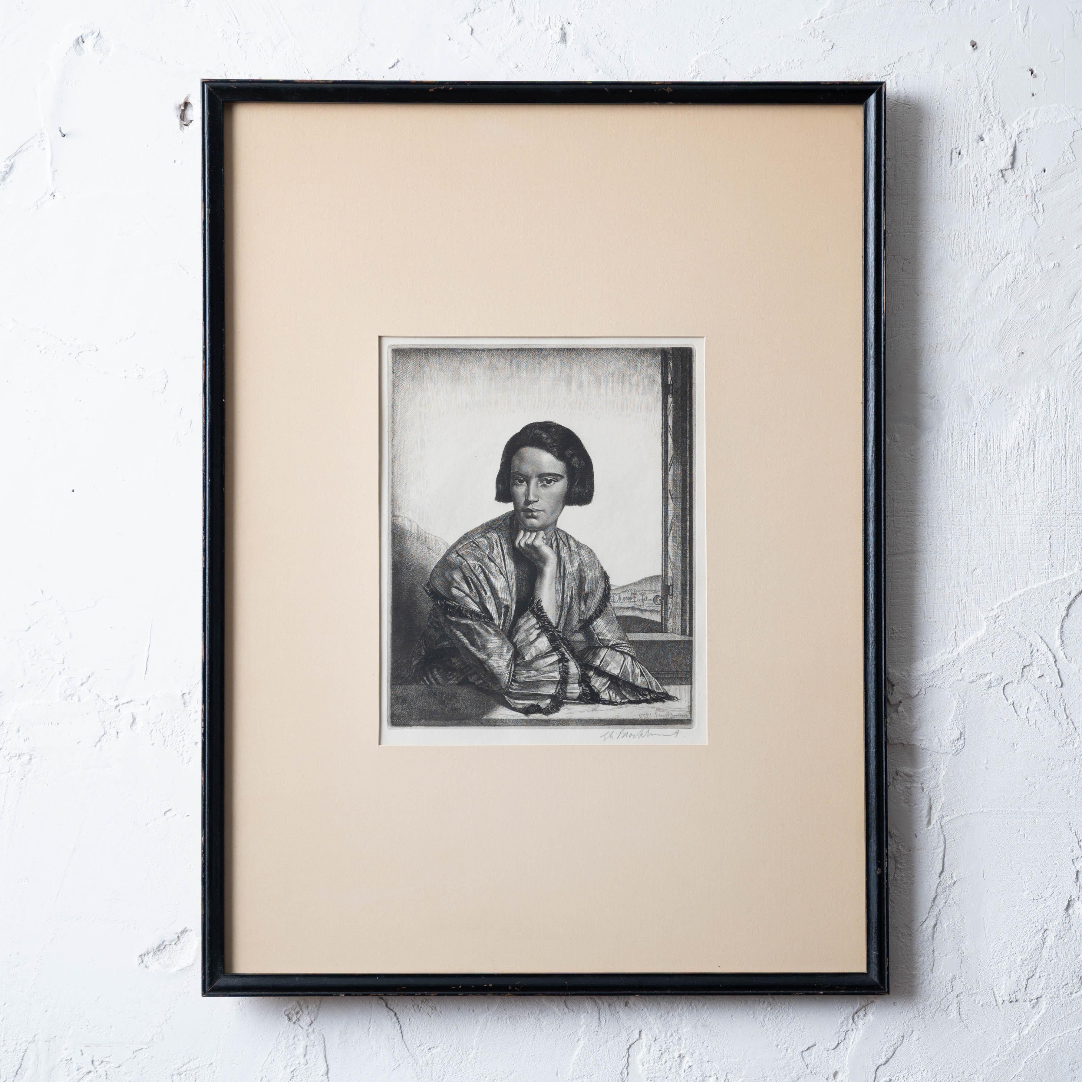 Gerald Leslie Brockhurst
(Britisch, 1890-1978)



Viba

Radierung, 1929



signiert unten rechts



Sicht: 7 x 9 Zoll 

Rahmen: 15 x 20 Zoll



