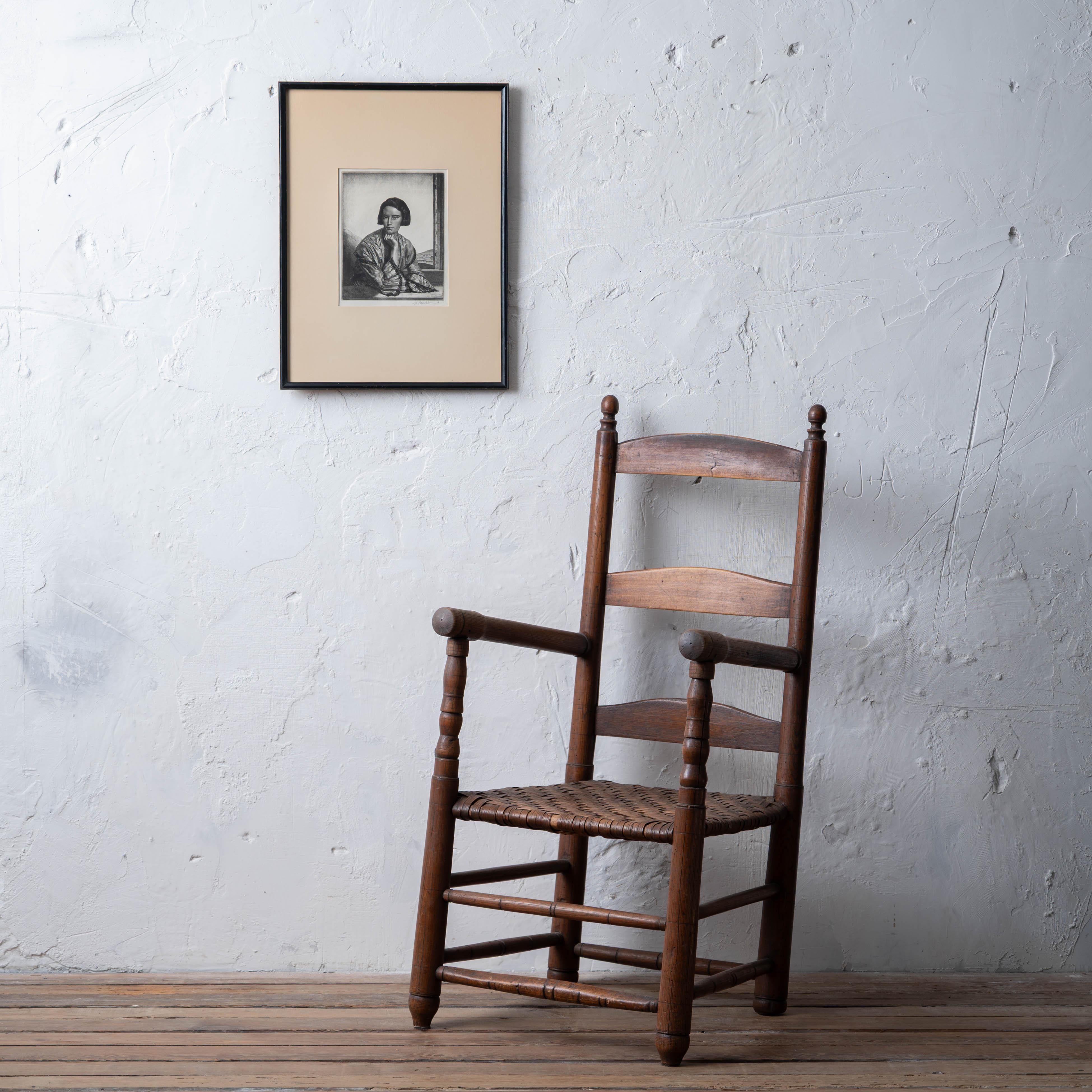 Gerald Leslie Brockhurst Etching - Viba, 1929 im Zustand „Gut“ im Angebot in Savannah, GA