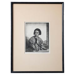 Gerald Leslie Brockhurst Etching - Viba, 1929