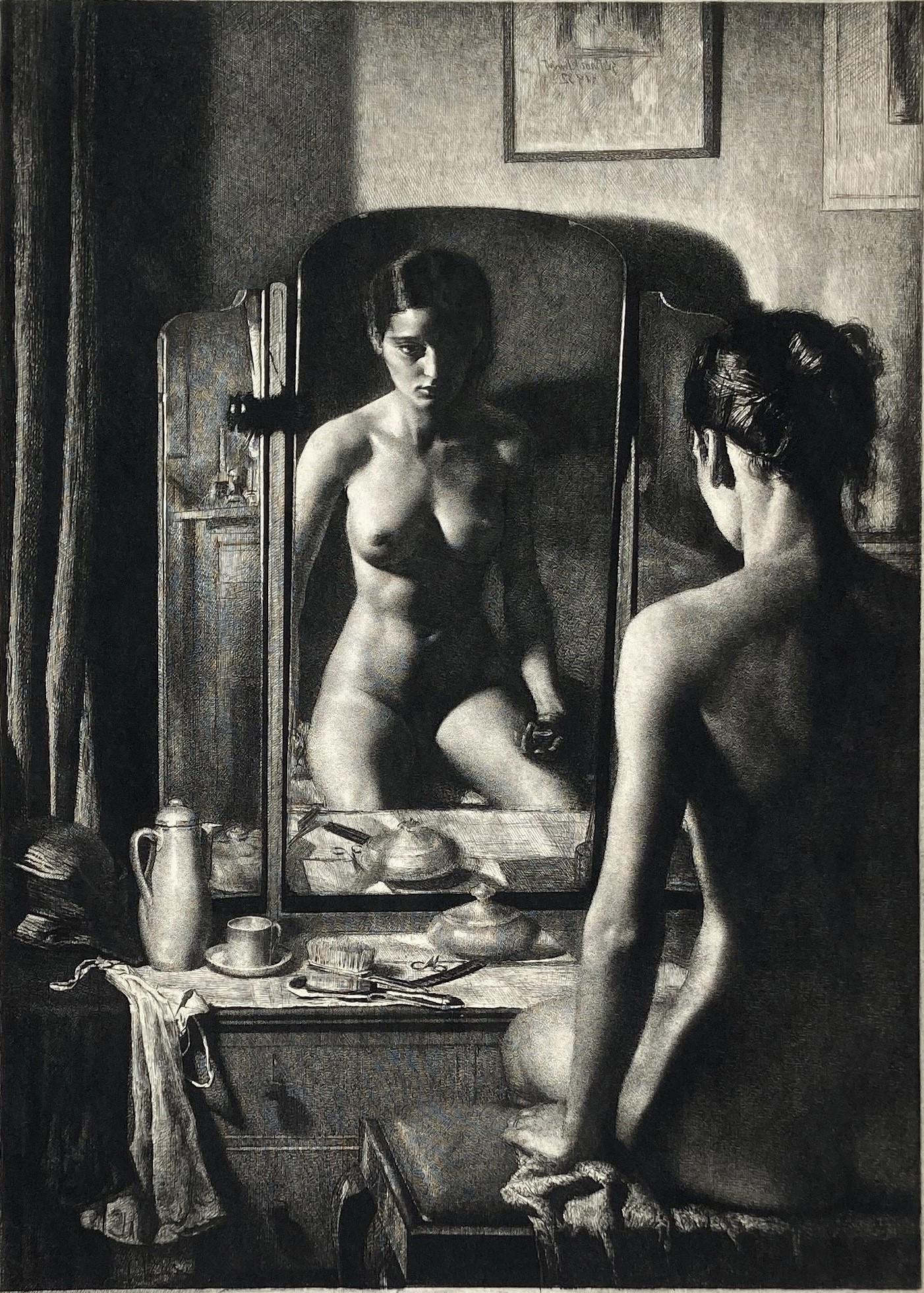 Gerald Leslie Brockhurst Nude Print – Adoleszenz. (Kathleen Nancy Woodward).
