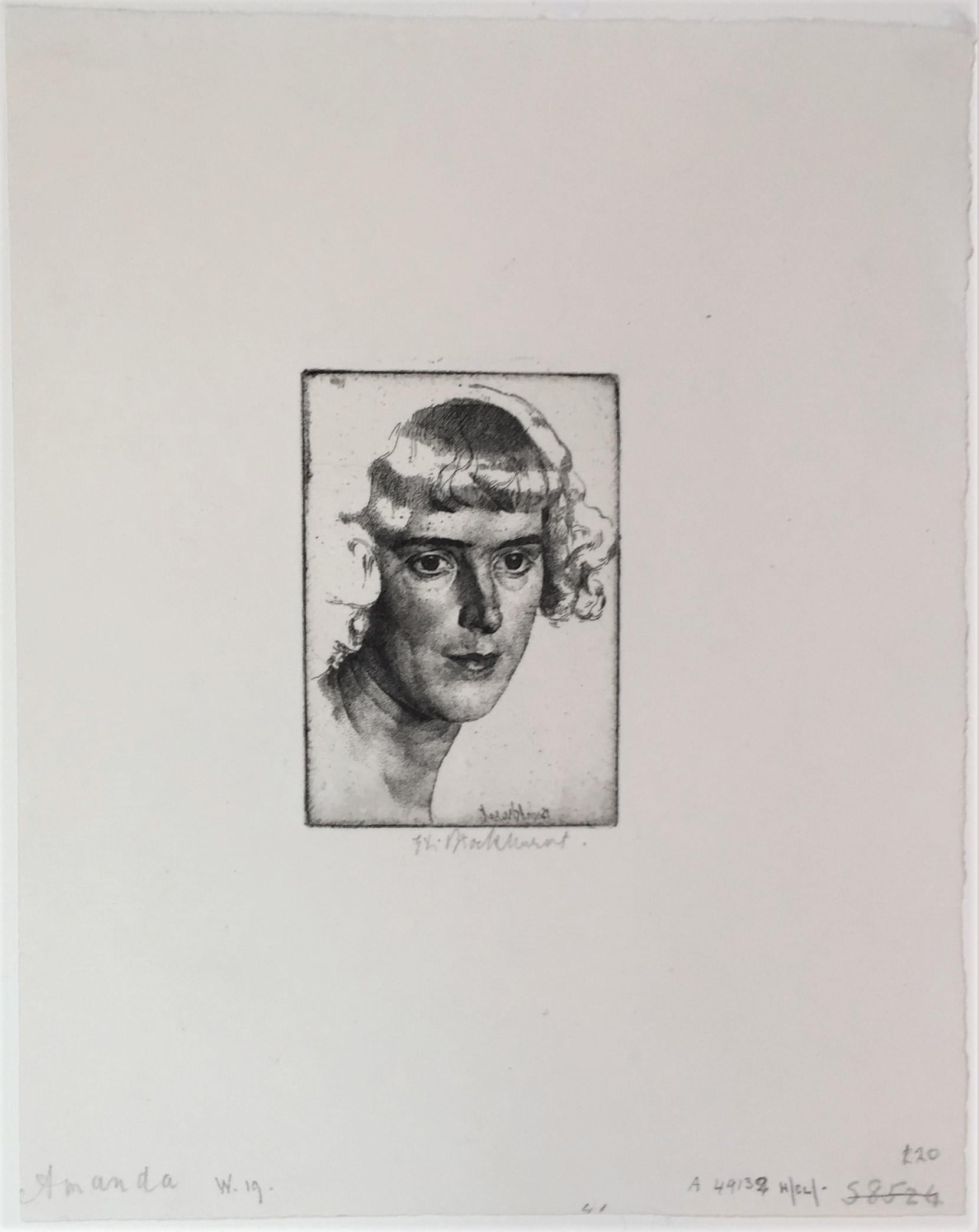 Amanda (Margurite), n° 1 - Print de Gerald Leslie Brockhurst