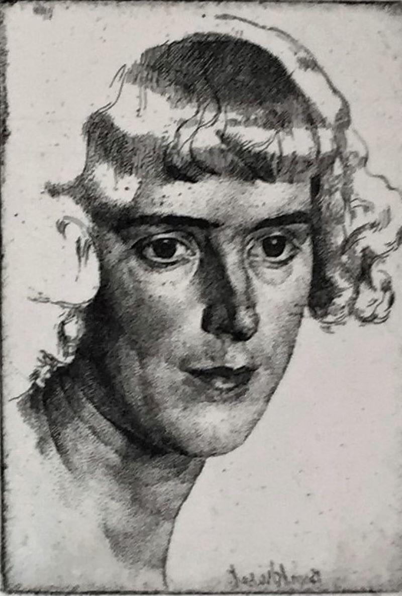 Gerald Leslie Brockhurst Figurative Print - Amanda (Marguèrite), No. 1