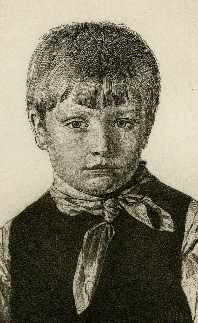 Amberley Boy, No. 2 - English School Print by Gerald Leslie Brockhurst