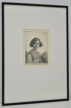 Gerald Brockhurst (1890-1978) "Fabian" Pencil Signed Etching c.1921