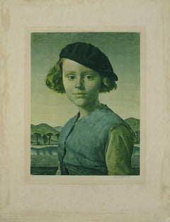 Gerald Leslie Brockhurst (1890-1978) - Ideale Head - Lithographie signée - vers 1925