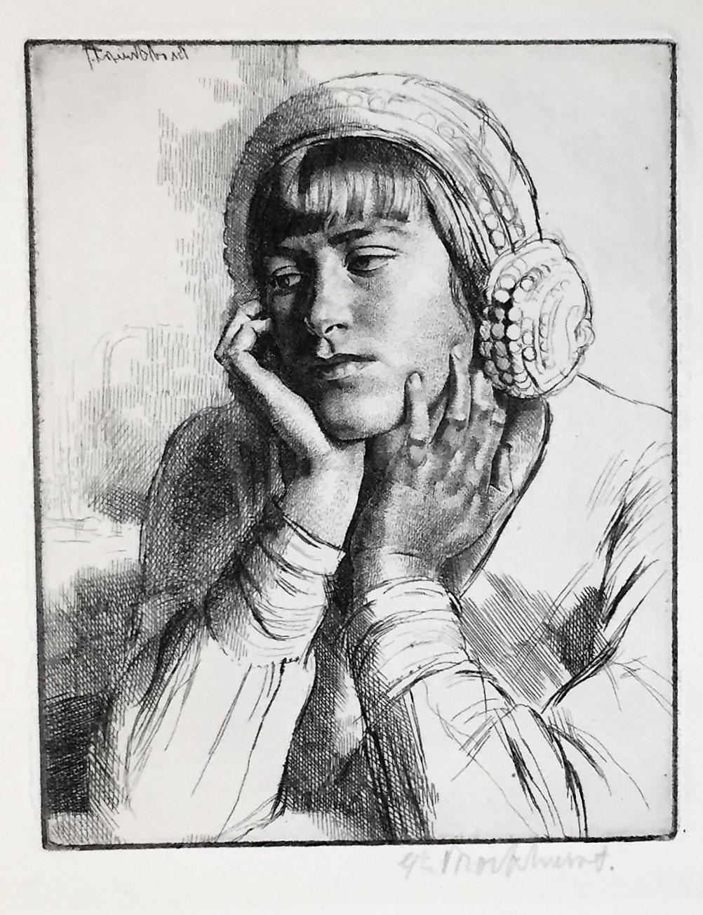 Le Beguin (Anaïs) - Print by Gerald Leslie Brockhurst