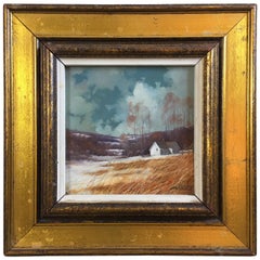 Gerald Lubeck Oil on Masonite Landscape