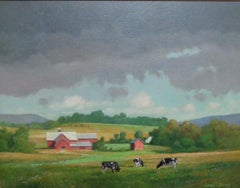 Impressionistisches Vermont-Ölgemälde von Gerald Lubeck Salmagundi Label