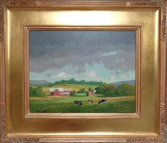 Impressionistic Vermont Oil Painting by Gerald Lubeck Salmagundi Label