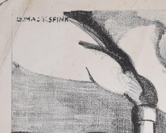 Industrial Scene with Steam Locomotive print by Gerald Mac Spink