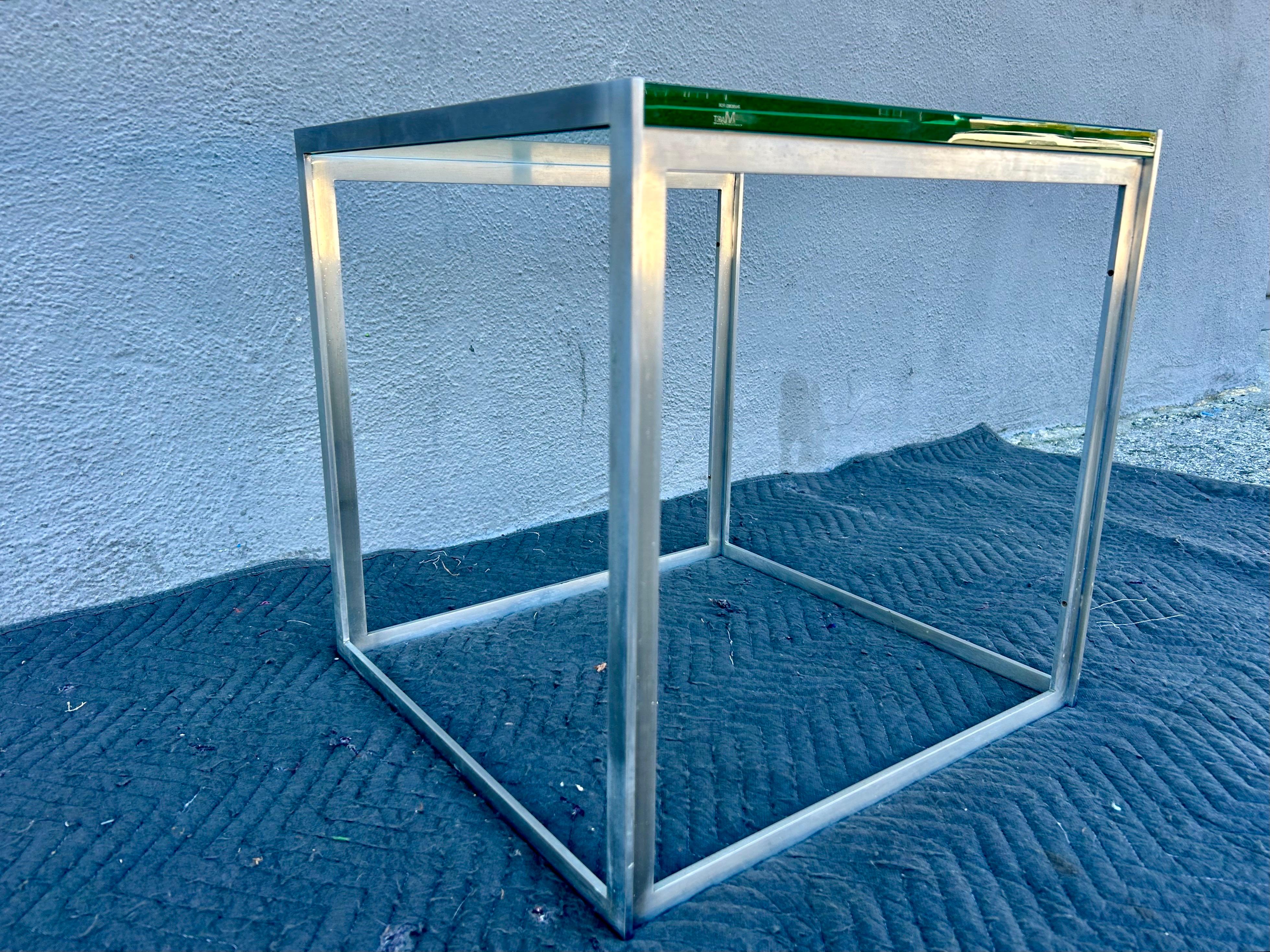 Steel Architectural Occasional Table Gerald McCabe For Sale